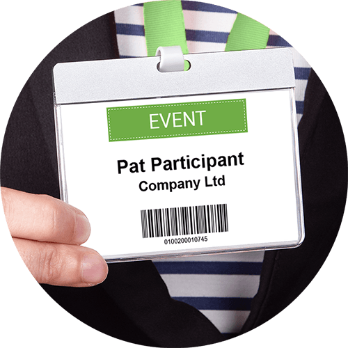 Name tags and event passes from Kongressi